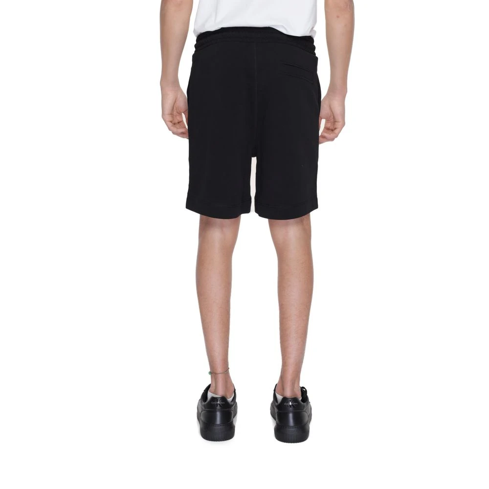 Hugo Boss Zwarte Katoenen Heren Bermuda Shorts Black Heren