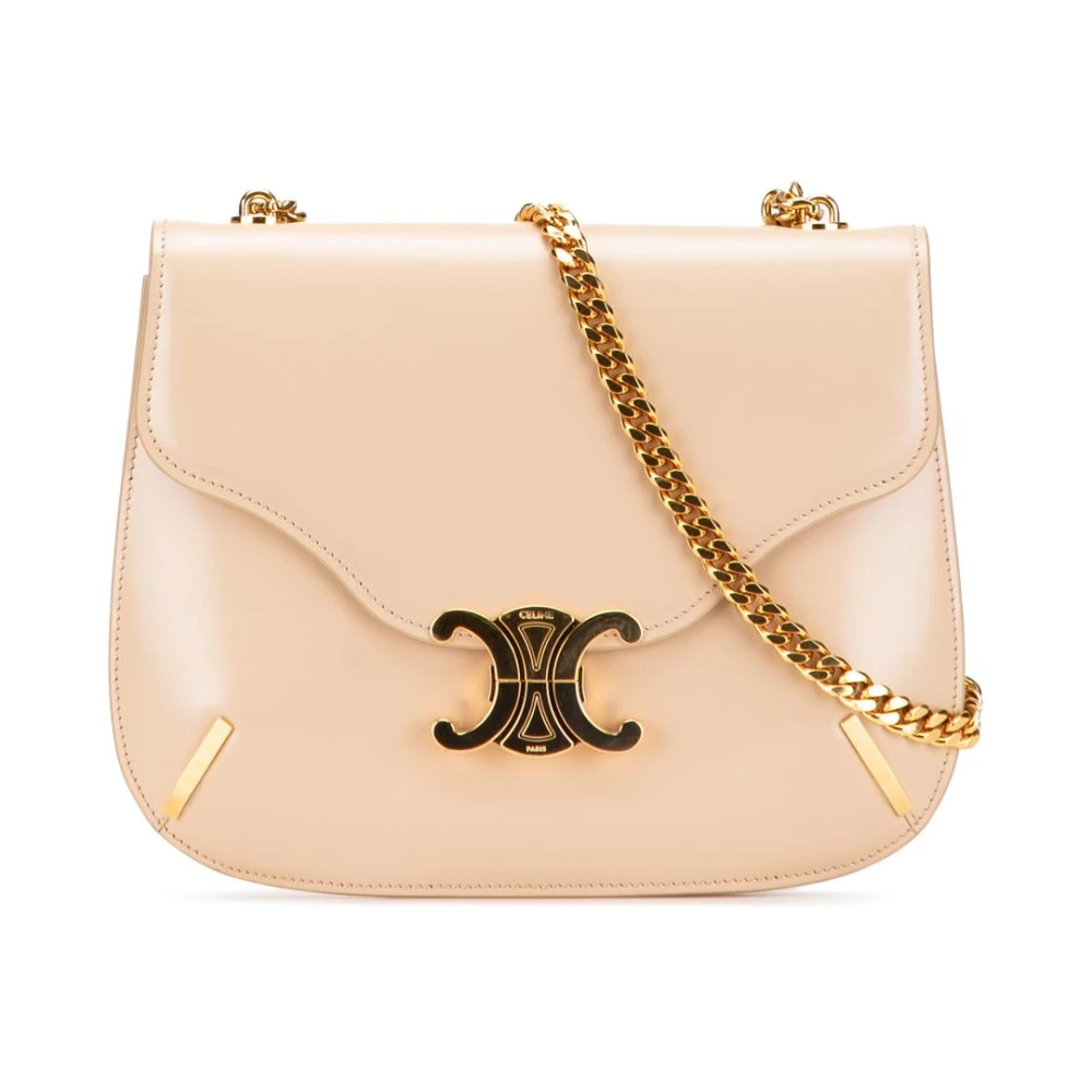 Celine Vintage Women's Brown Pre-Owned Chain Shoulder Bag
