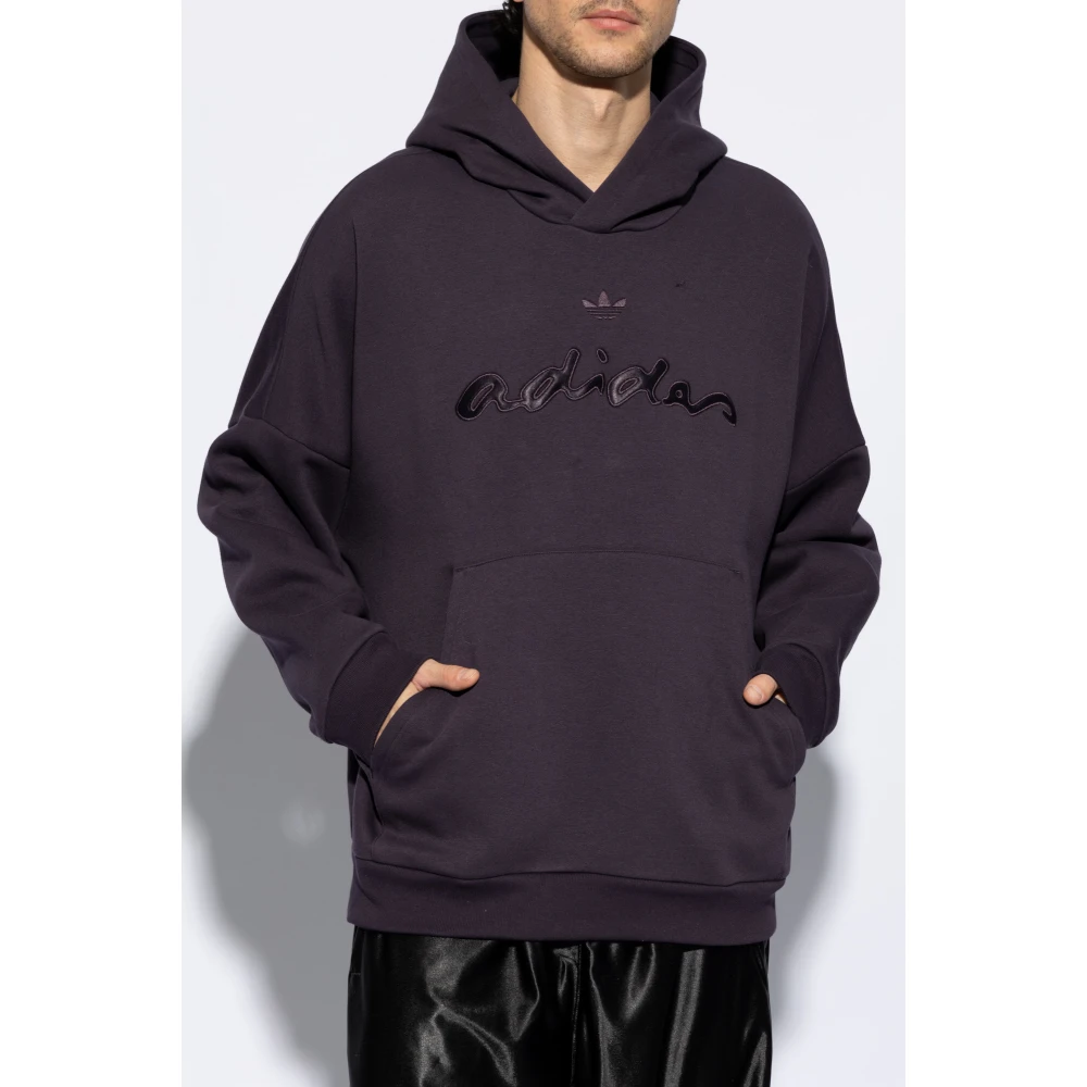 adidas Originals Katoenen hoodie Purple Heren