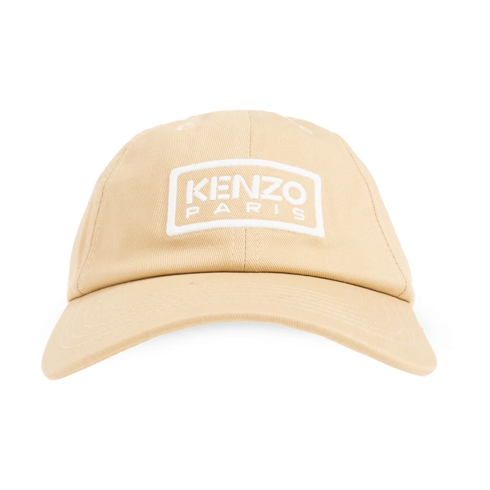 Kenzo Baseballpet met logo Beige Heren