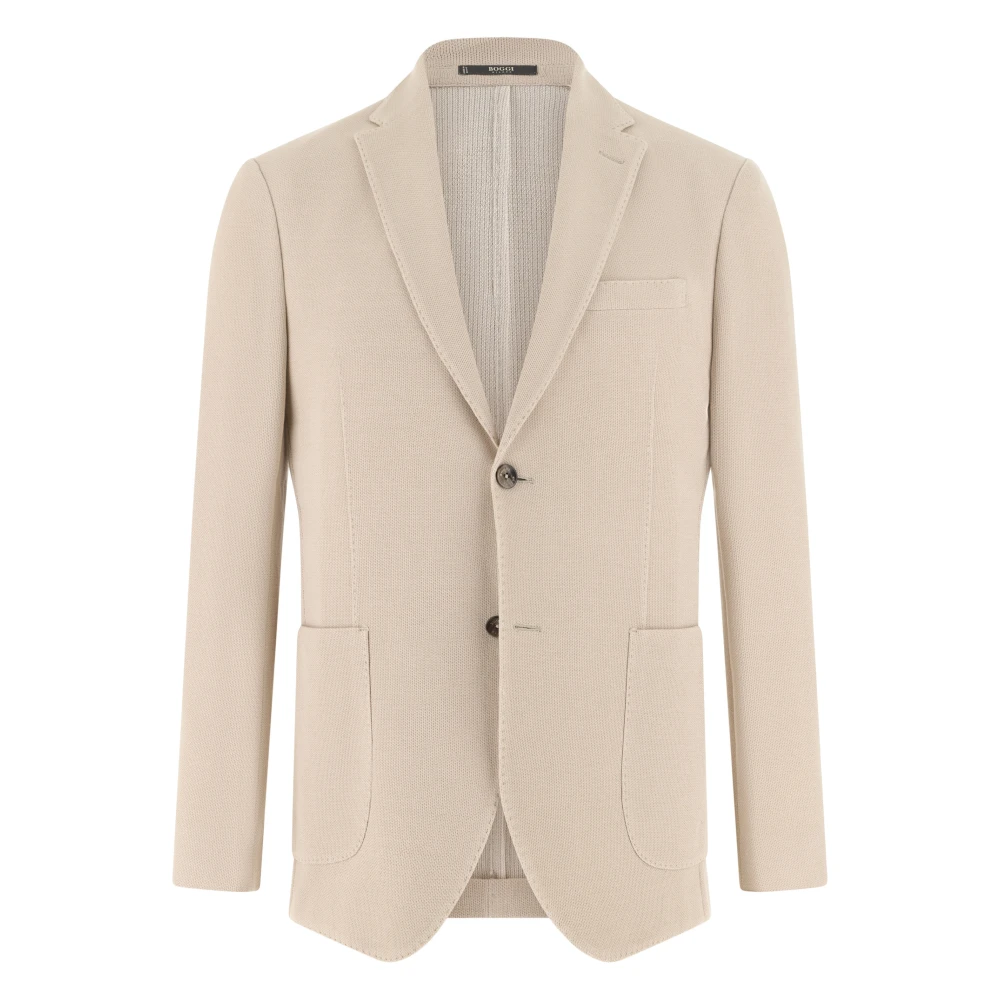 Boggi Milano Uomo Beige - Bari Micro Textured Jacket - Jackets - L