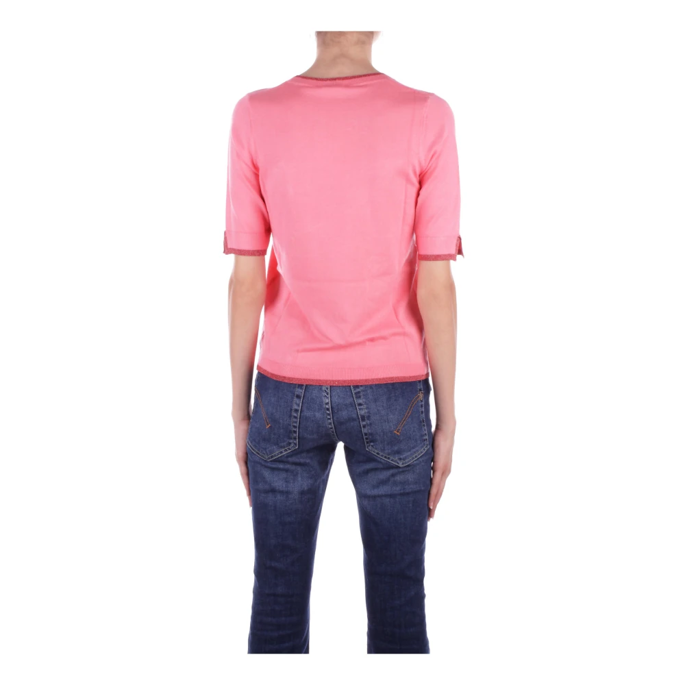 Liu Jo Fuchsia Sweater 1 Logo Side Pink Dames