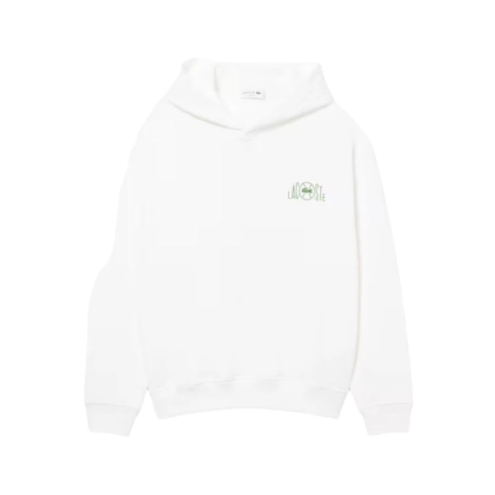Lacoste Men's White Graphic Hoodie - Hoodies - 3XL - Sweatshirts & Hoodies