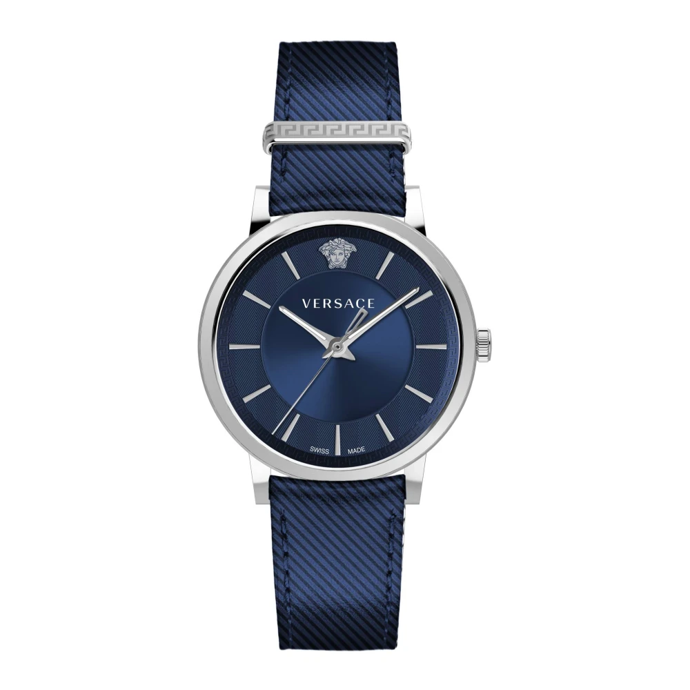Versace Men's Blue Dial Circle Watch