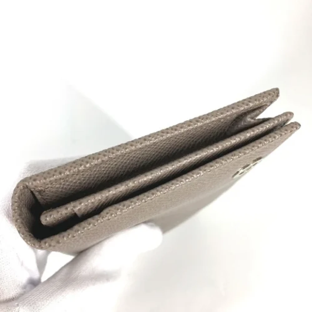 Bvlgari Vintage Pre-owned Leather wallets Gray Dames