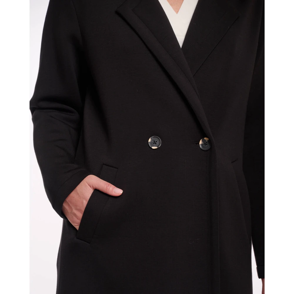 Rino&Pelle Double Breasted Coat in Danja Style Black Dames