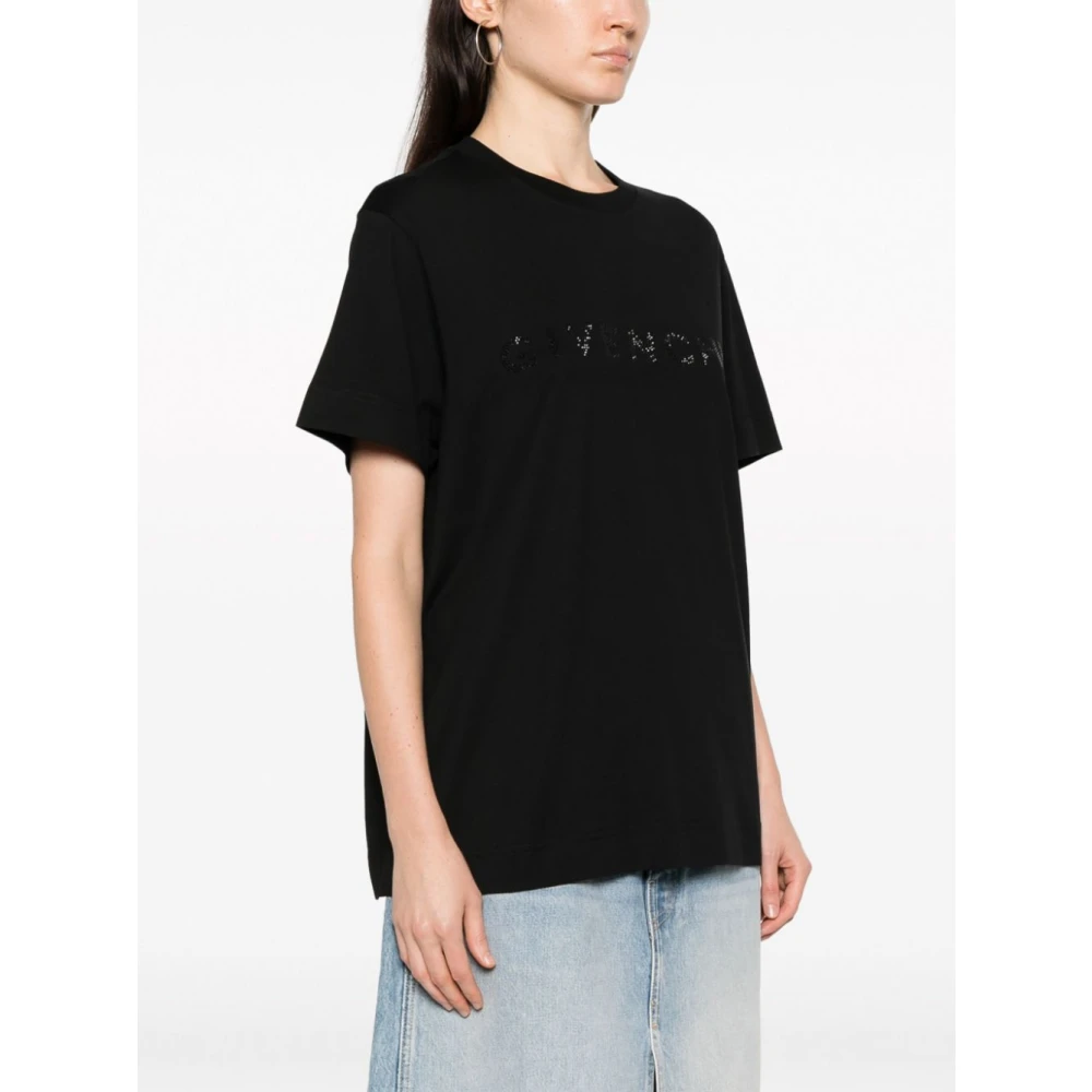 Givenchy Zwarte T-shirts Polo`s Black Dames