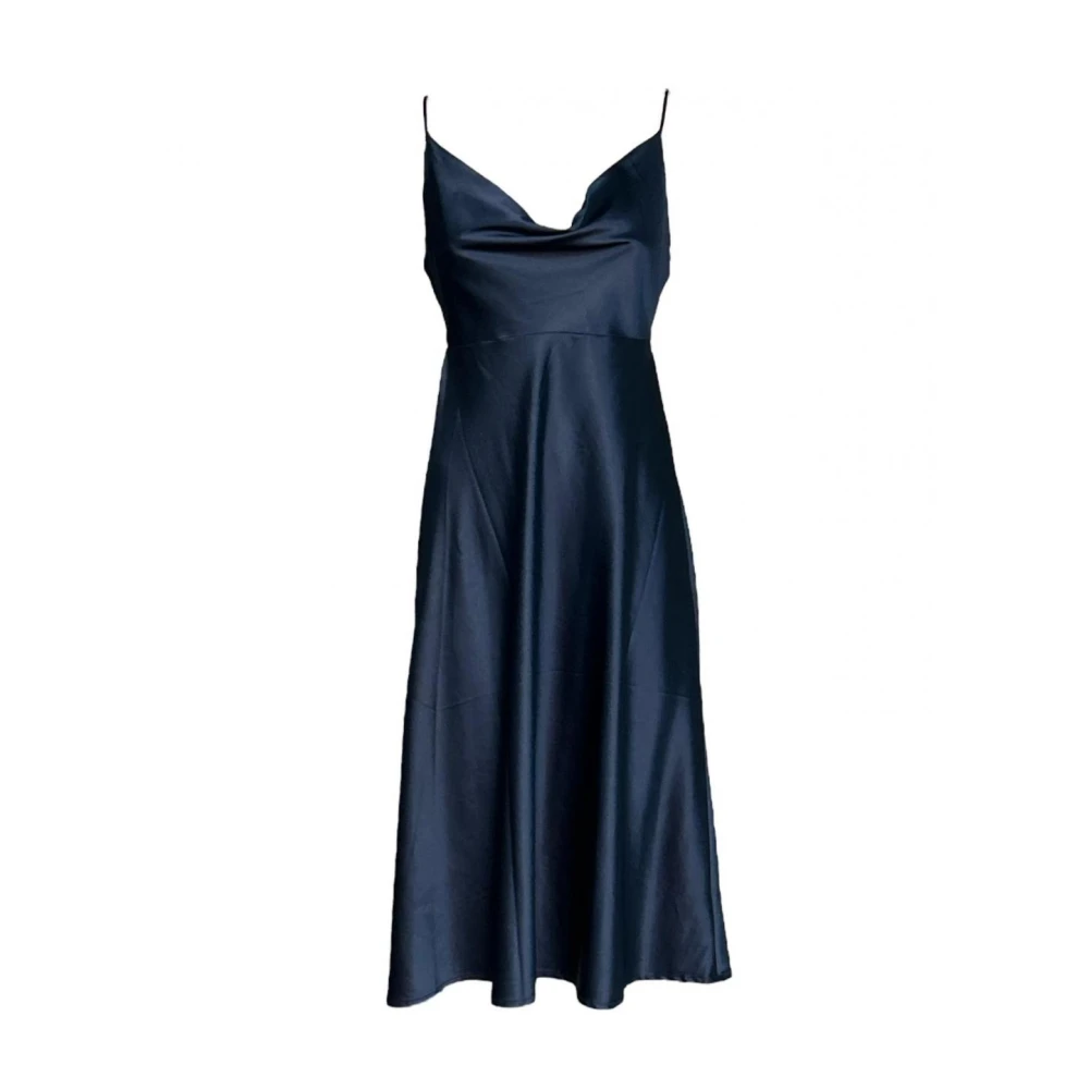 Molly Bracken Mouwloze polyester jurk met dunne bandjes Blue Dames