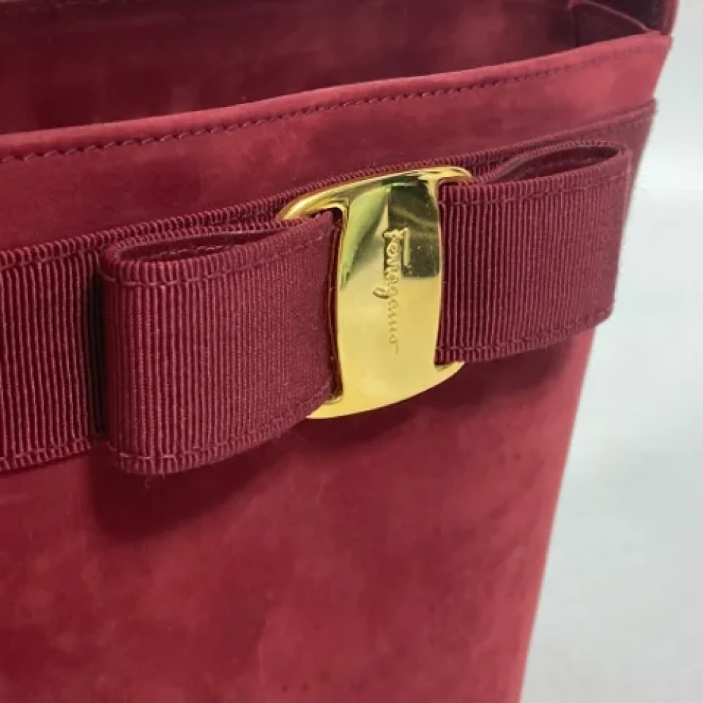 Salvatore Ferragamo Pre-owned Leather handbags Red Dames