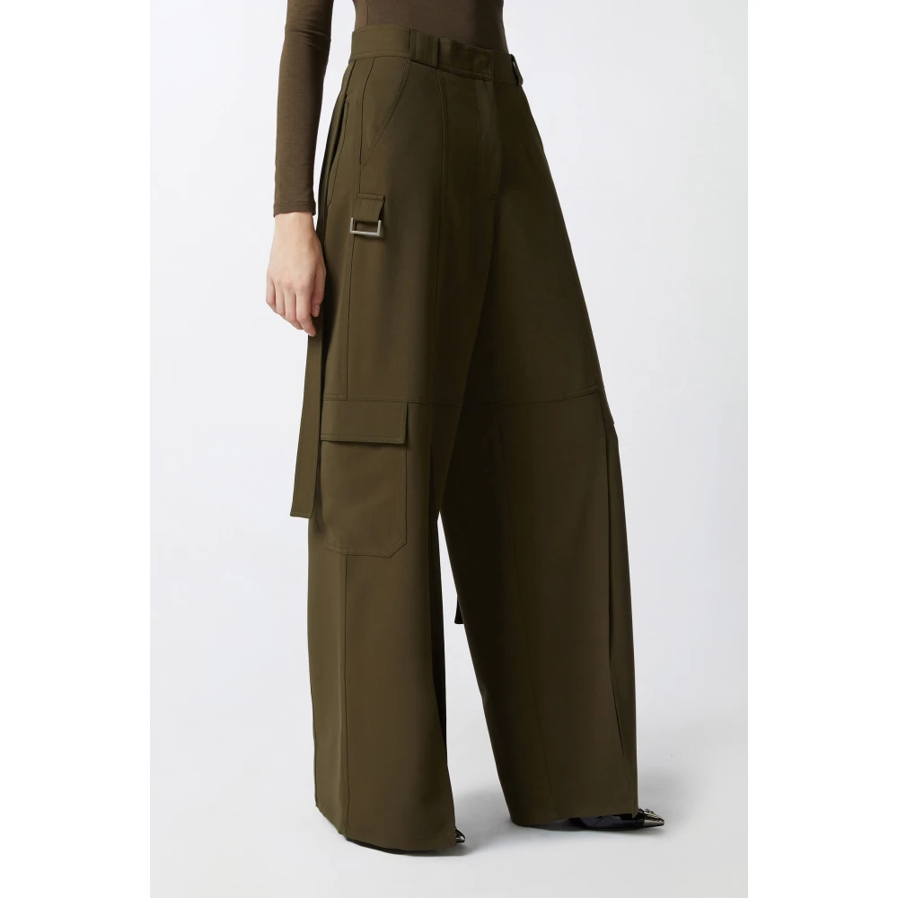 pinko Wijde cargobroek met utility-stijl Green Dames