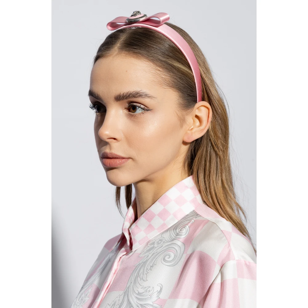 Versace Satijnen haarband Pink Dames