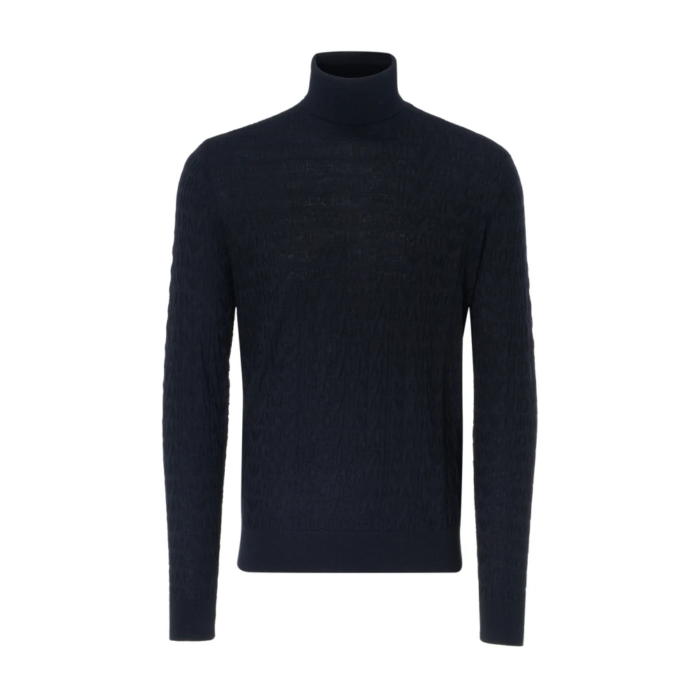 Emporio Armani Blauwe Pullover Sweater Blue Heren