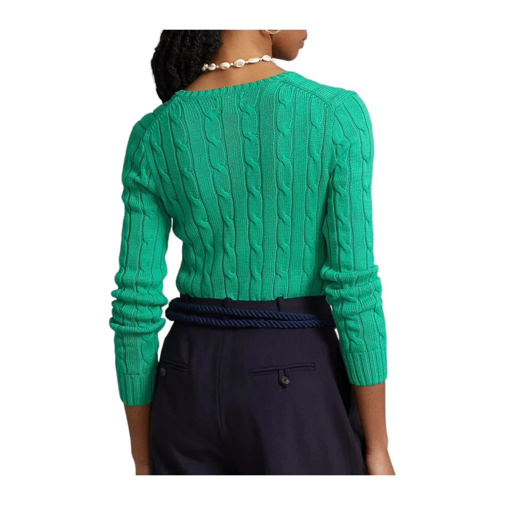 Polo Ralph Lauren Preppy Green Lange Mouw Pullover Green Dames