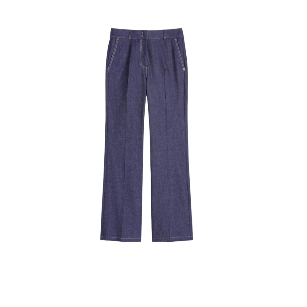 Pennyblack Katoenen Broek Zwart Label Blue Dames