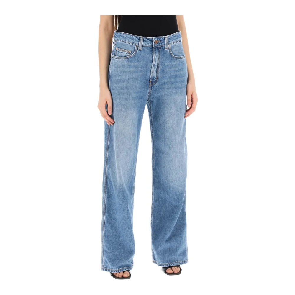 Haikure Winona Wide Leg Jeans Blue Dames