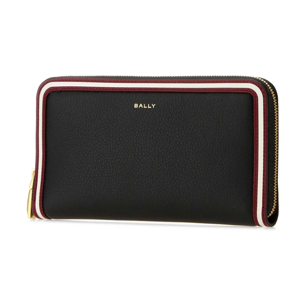 Bally Stijlvol Zwart Leren Lang Portemonnee Black Dames