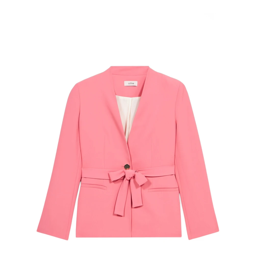 Oltre Oversized Blazer met Sjerp Pink Dames