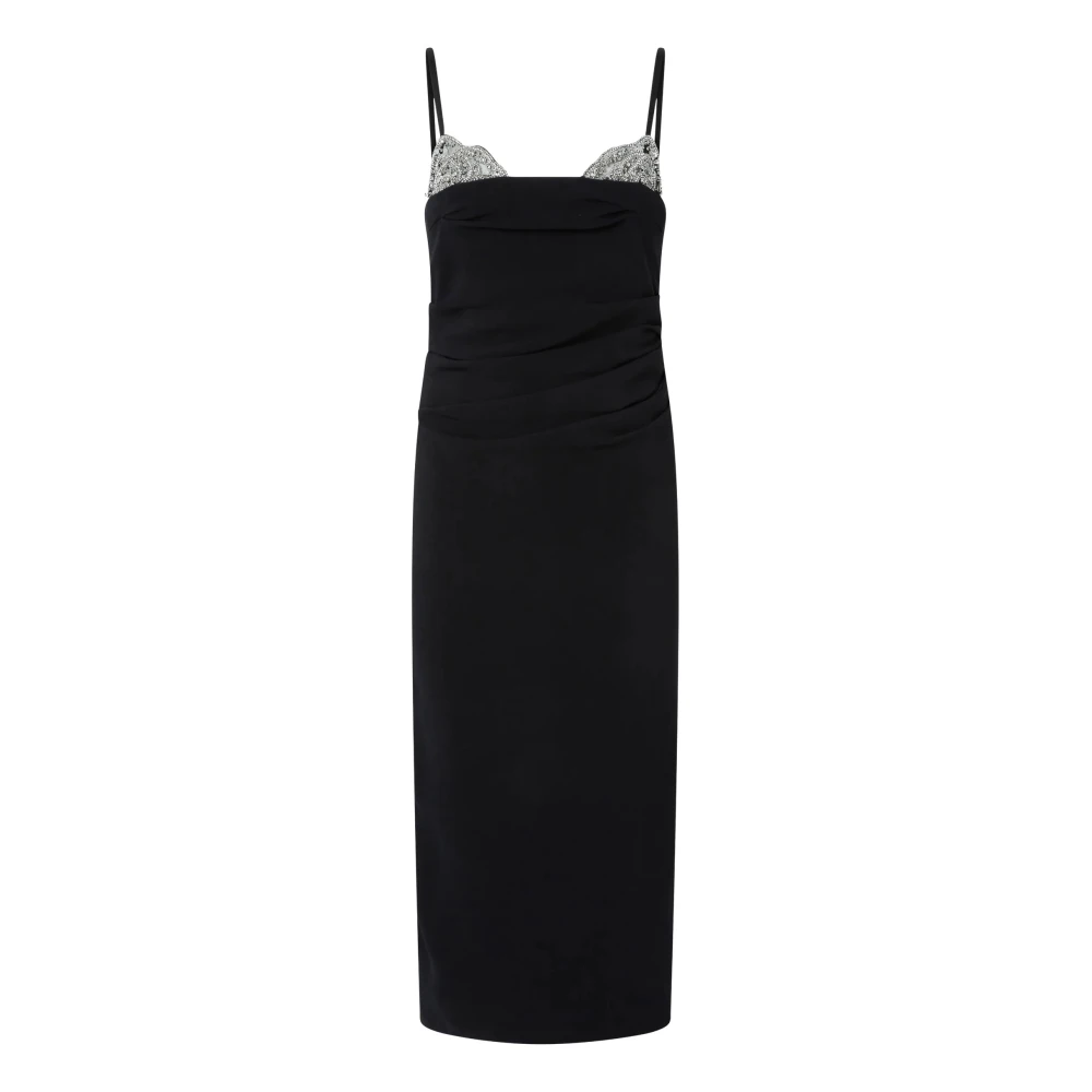 Pinko Women's Black Midi Dresses, M, Carruba Dress