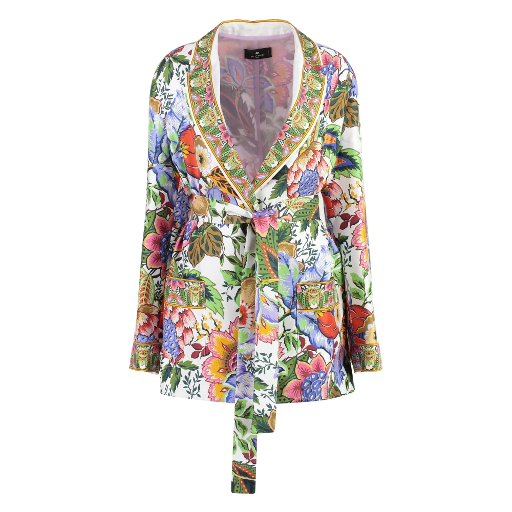 ETRO Gedrukte zijden nachtjapon Multicolor Dames