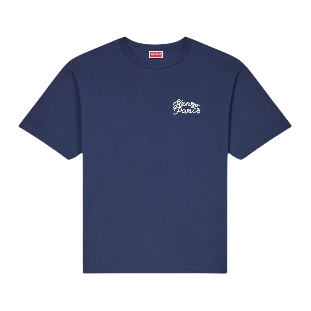 Kenzo Blå Bomull T-shirt med Tryck Blue, Herr