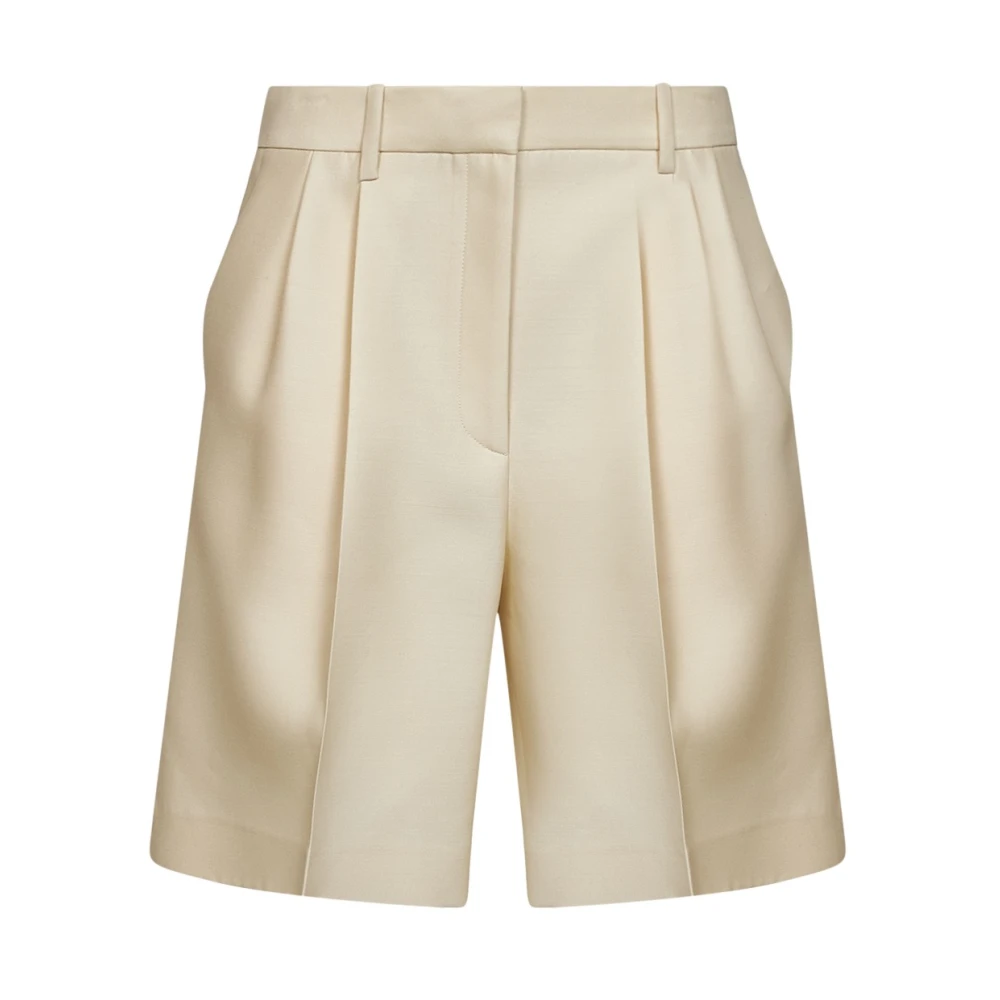 Khaite Donna Beige Pantaloncini, S, New,