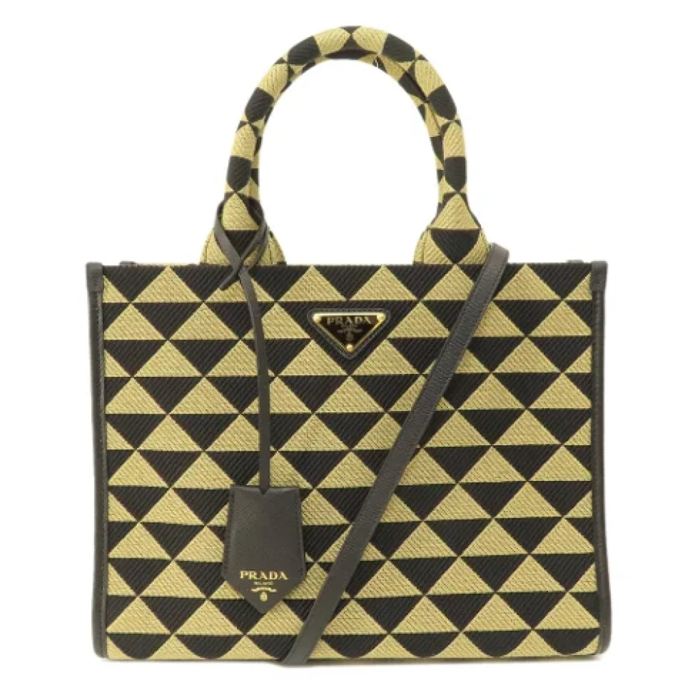 Prada Vintage Pre-owned Canvas prada-bags Multicolor Dames