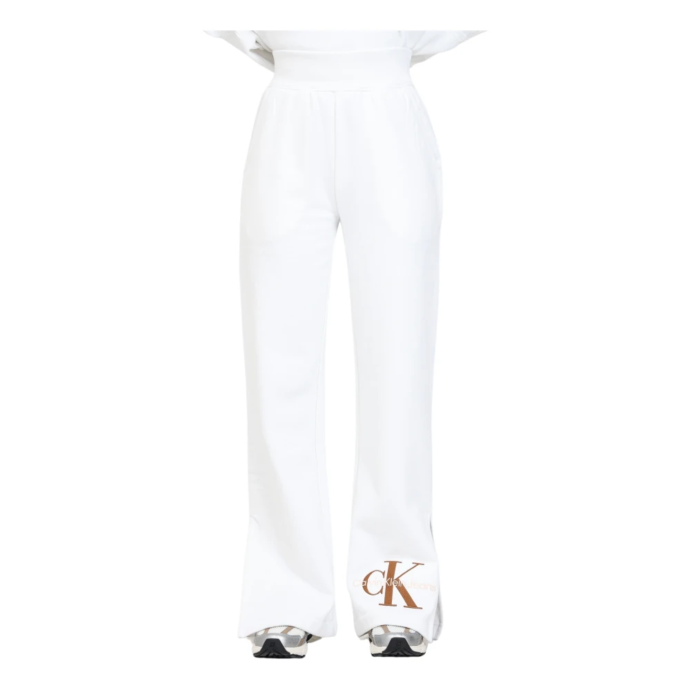 Calvin Klein Jeans Witte Flared Broek voor Dames White Dames