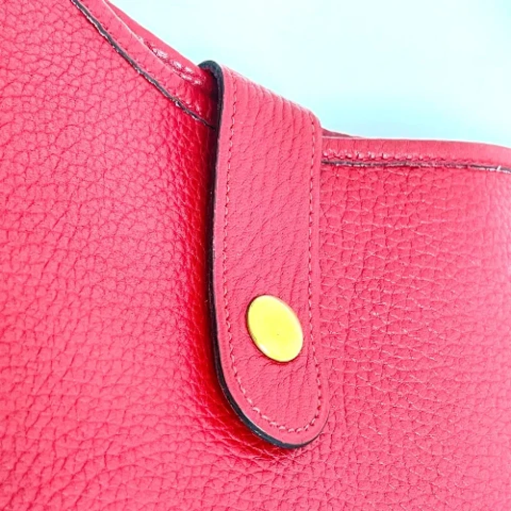Hermès Vintage Pre-owned Leather shoulder-bags Red Dames