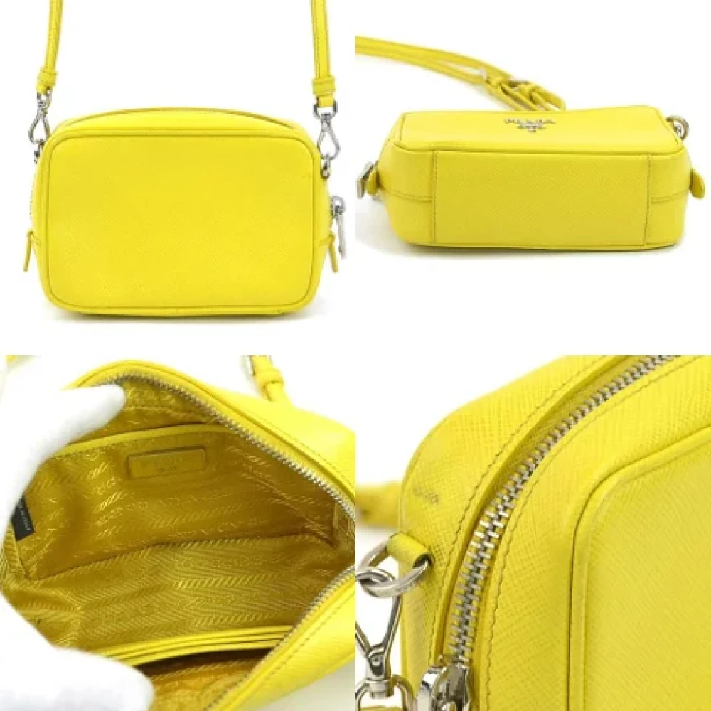 Prada Vintage Pre-owned Leather prada-bags Yellow Dames