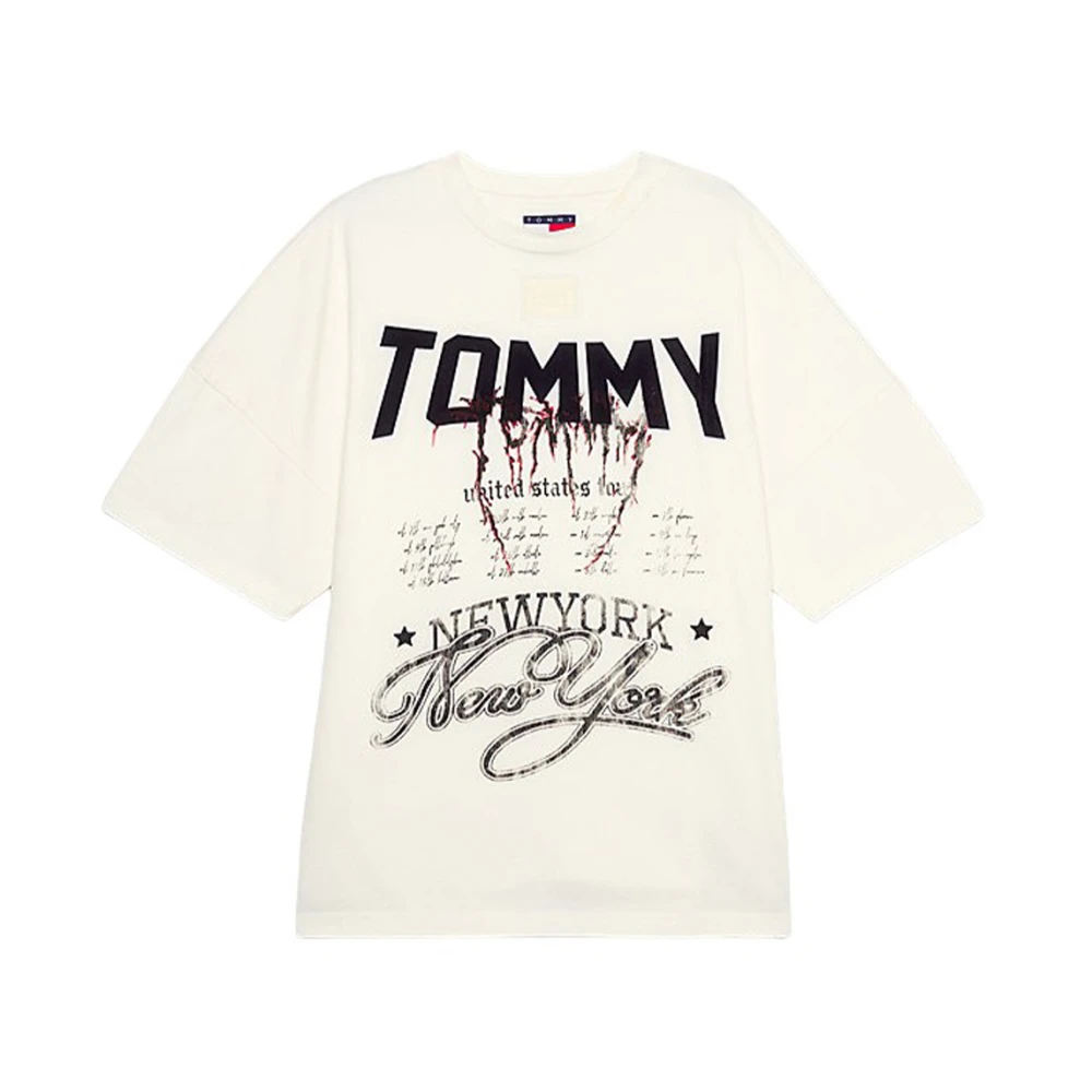 Tommy Jeans Vintage Logo Korte Mouw T-Shirt White Heren