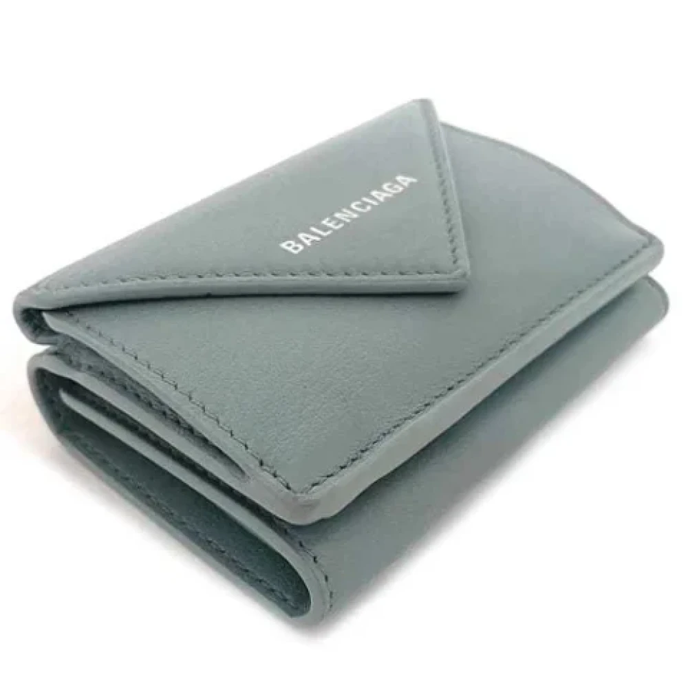 Balenciaga Vintage Pre-owned Leather wallets Blue Dames
