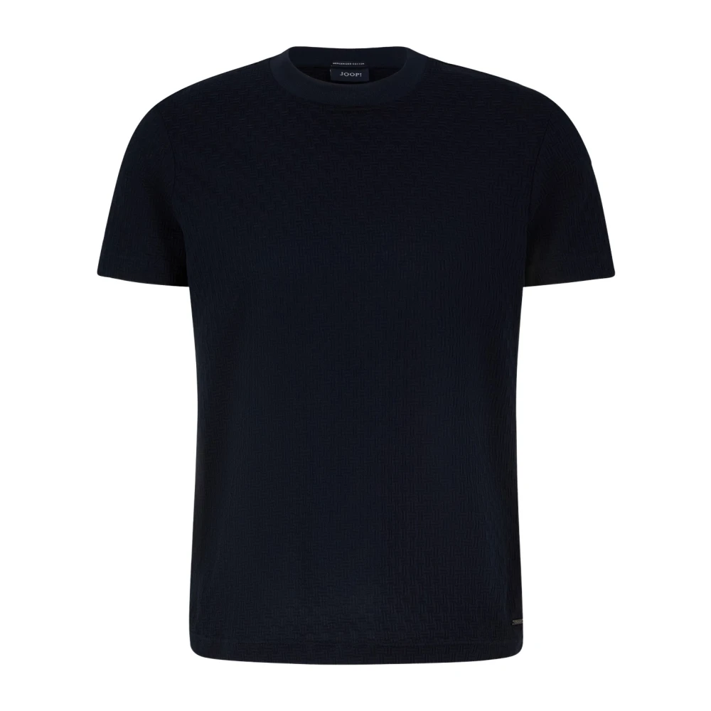 Joop! Nachtblauw katoenen T-shirt met patroon Blue Heren