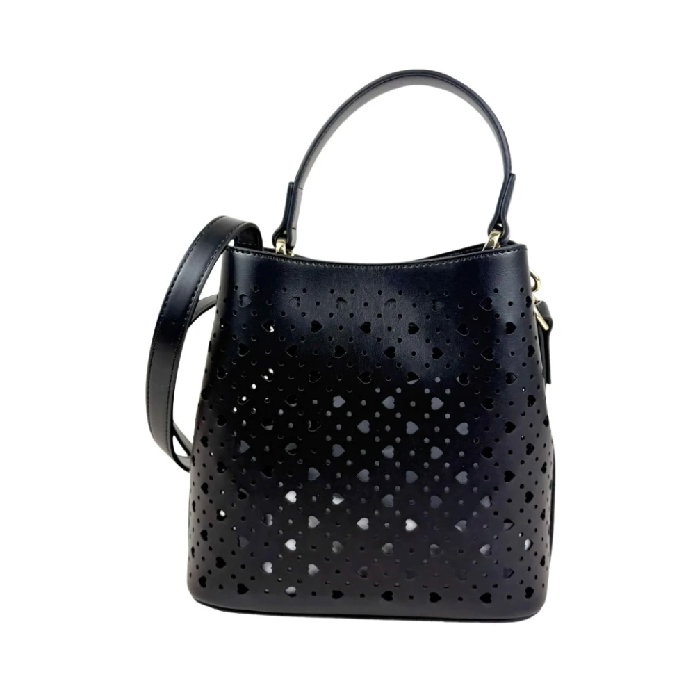 Love Moschino Women's Black Traforato Secchiello Piccolo - Handbags - One Size - Bags