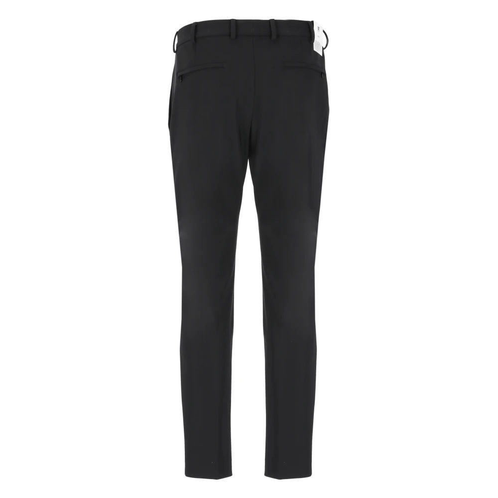 PT Torino Zwarte maatwerk broek met riemlussen Black Heren