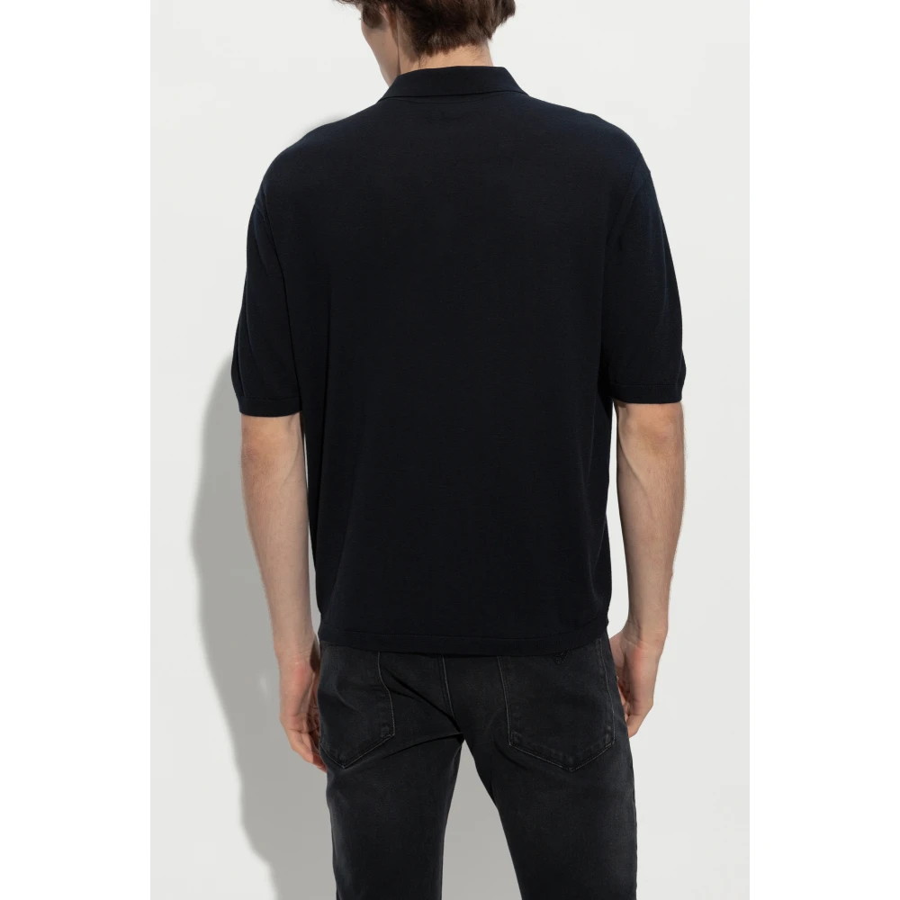 Emporio Armani Polo met logo Blue Heren