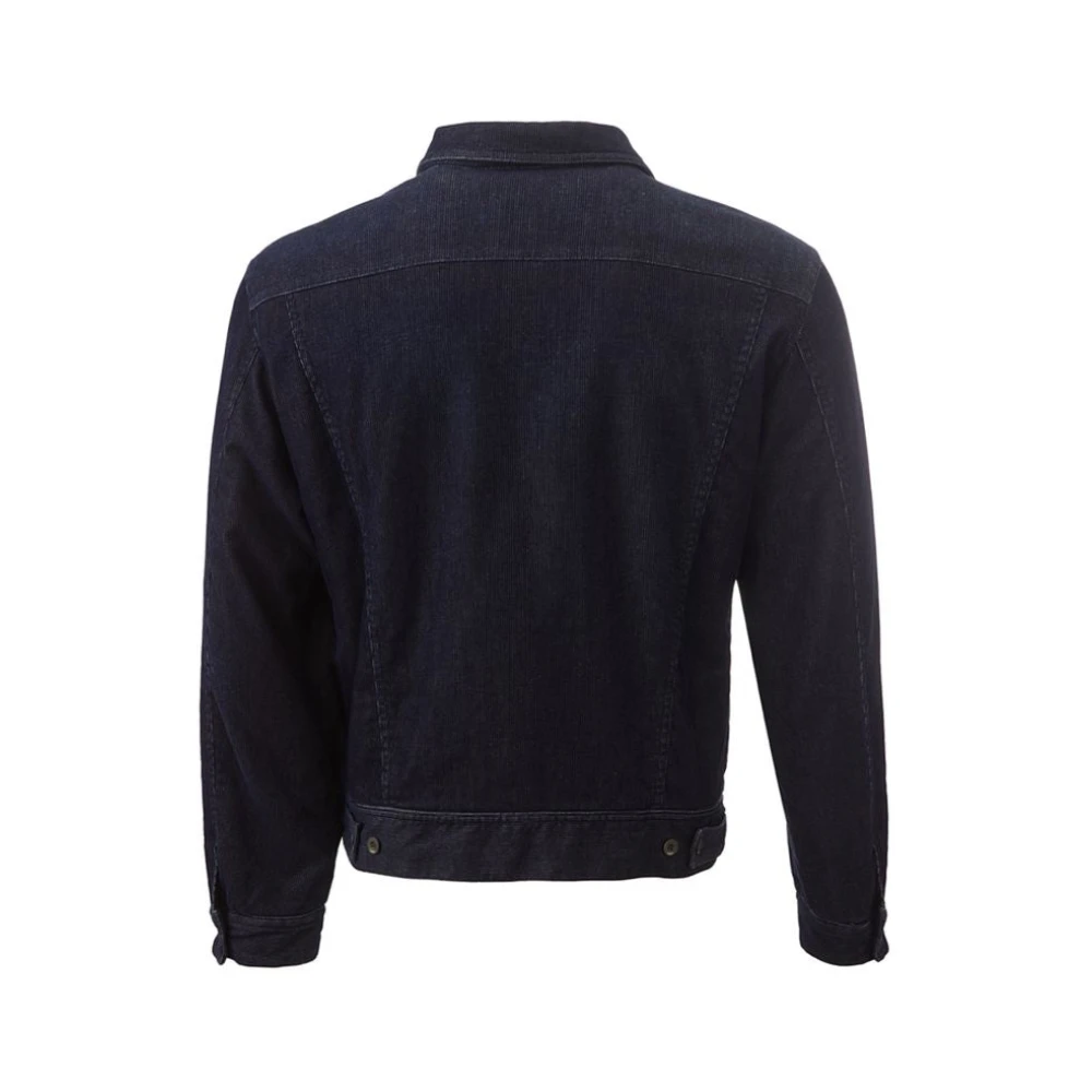 Lardini Blauwe Katoenen Jas Blue Heren