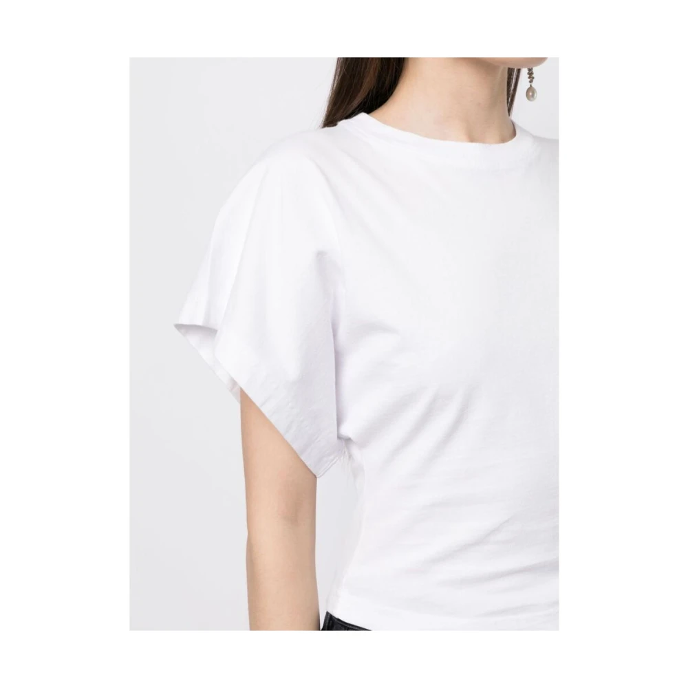 Agolde Britt Dolman-Mouw Katoenen T-Shirt White Dames