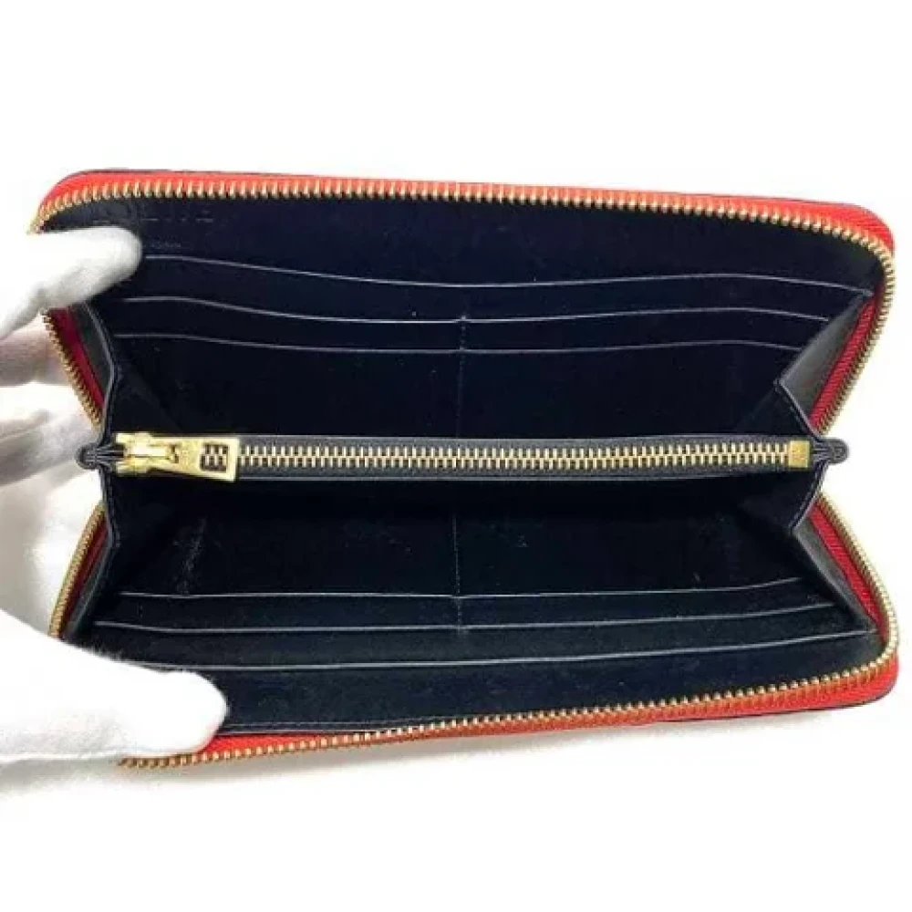 Loewe Pre-owned Leather wallets Red Dames