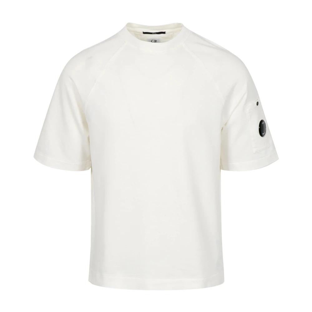 Pullover C.P. Company Light Fleece Short Sleeve Sweatshirt Off White S - Bild 3