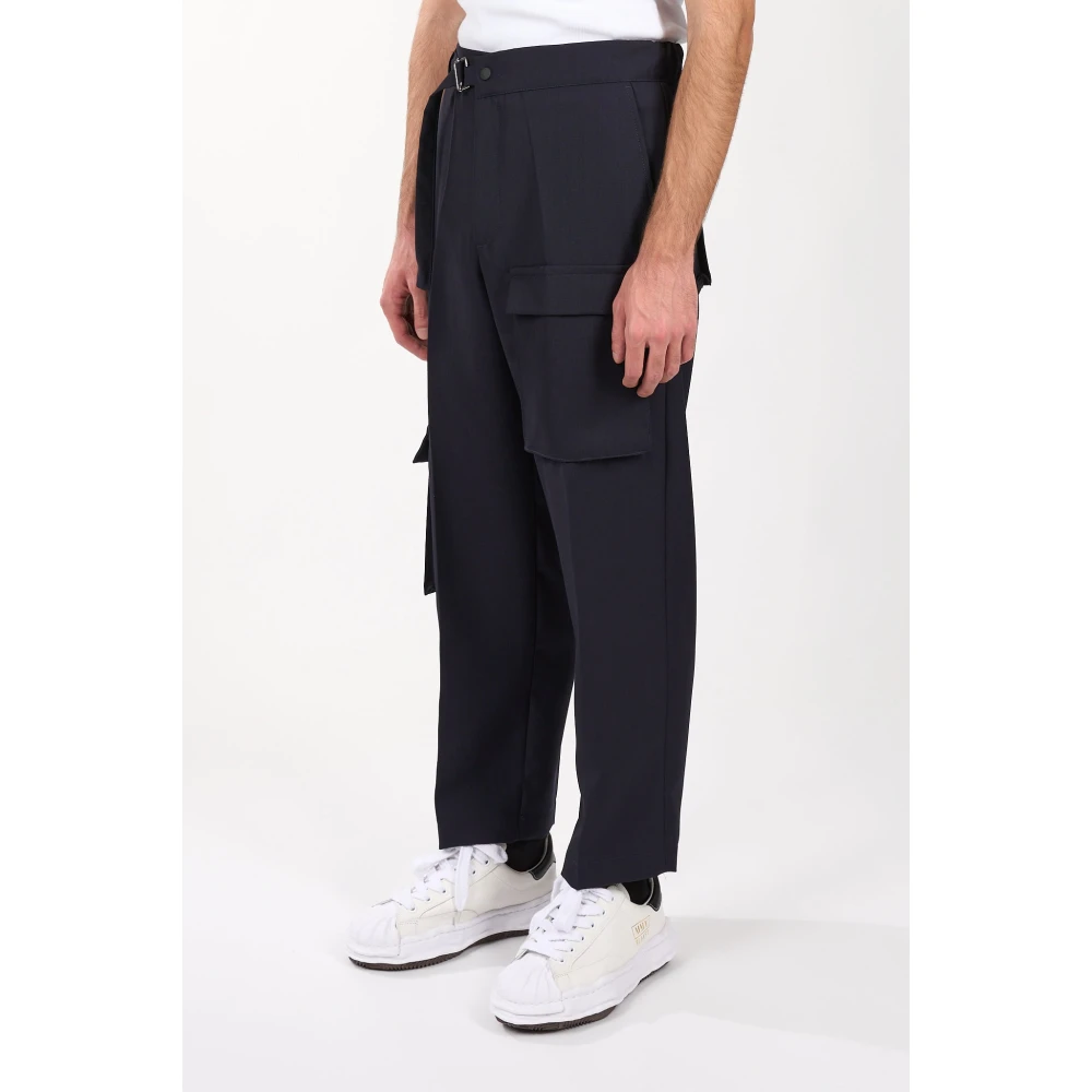 Costumein Cargo wollen broek losse pasvorm Blue Heren