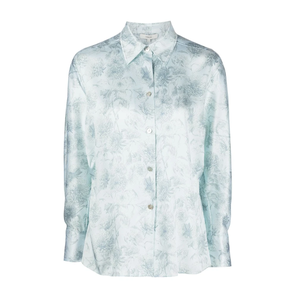 Vince Gesculpteerd Dahlia Langarmshirt Grijs Gray Dames