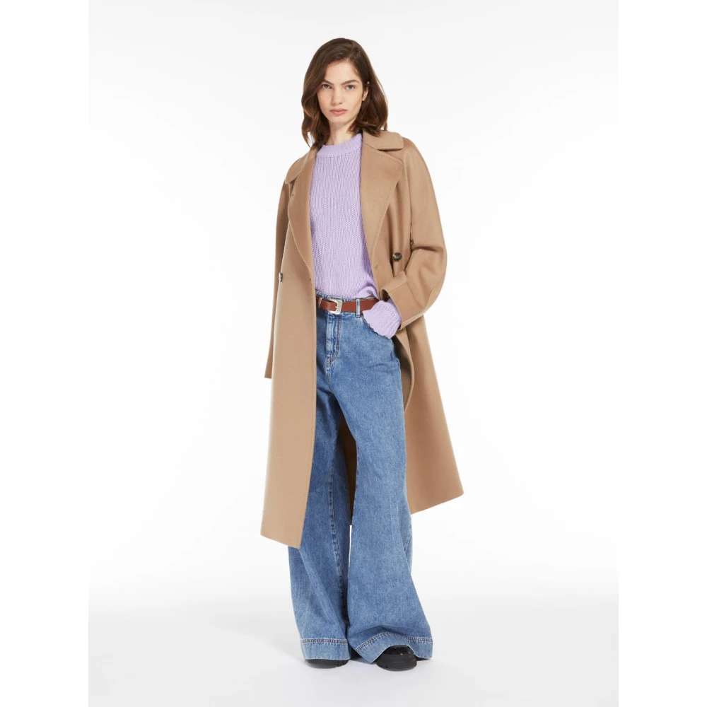 Max Mara Weekend Kasjmier Double-Breasted Kameeljas Brown Dames