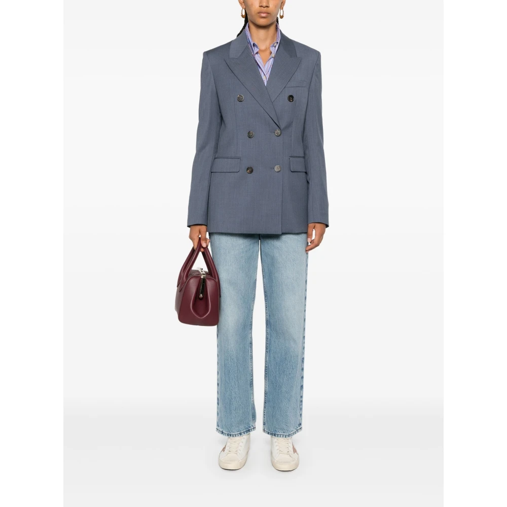 Golden Goose Double Breasted Blazer Gray Dames