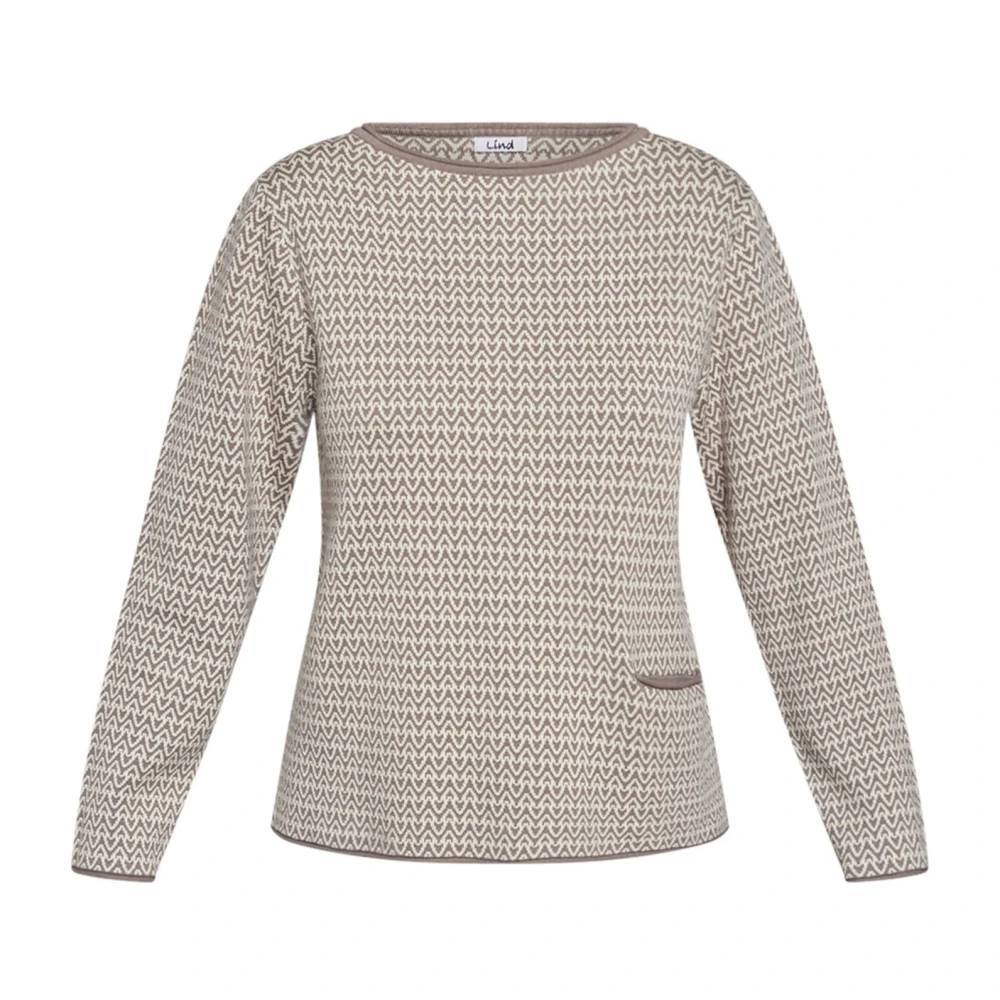 Lind Vrouw Bruin Tops Dames, Xl, Long Sleeve Top