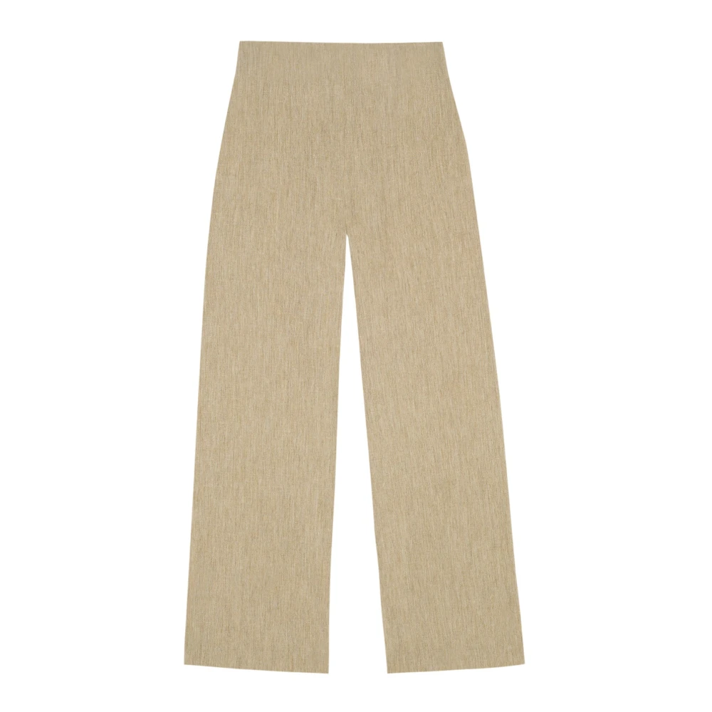 Cortana Beige Högmidjade Byxor