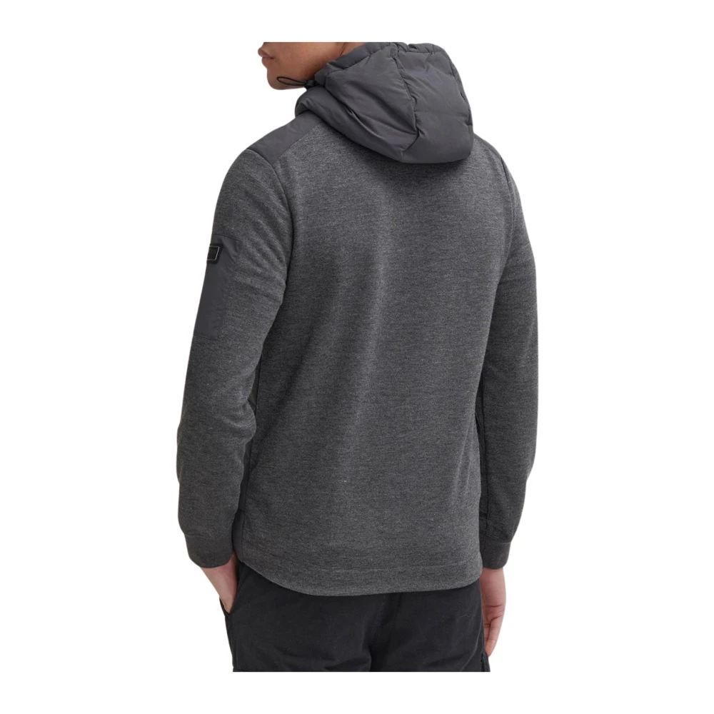 Barbour Gewatteerde Hoodie Stanley Houtskool Black Heren
