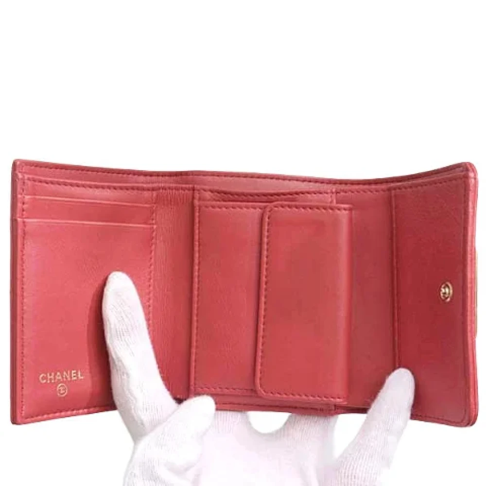 Chanel Vintage Pre-owned Leather wallets Pink Dames