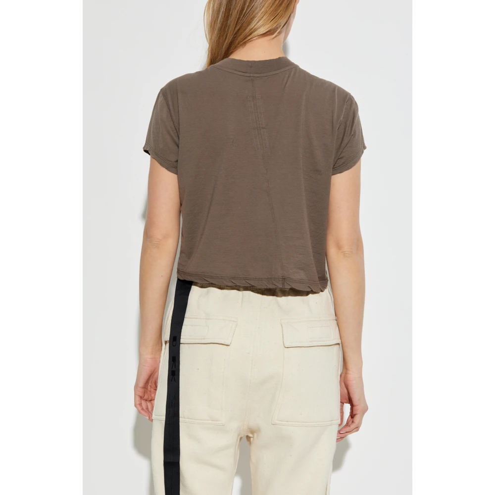 Rick Owens Kort T-shirt Brown Dames