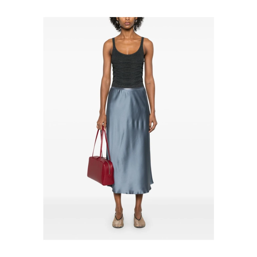 Max Mara Blauwe Zijden Elegante Rok Blue Dames