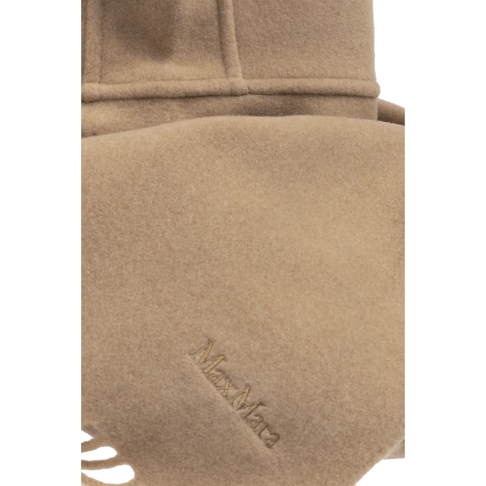 Max Mara Sjaal Zena met capuchon Beige Dames